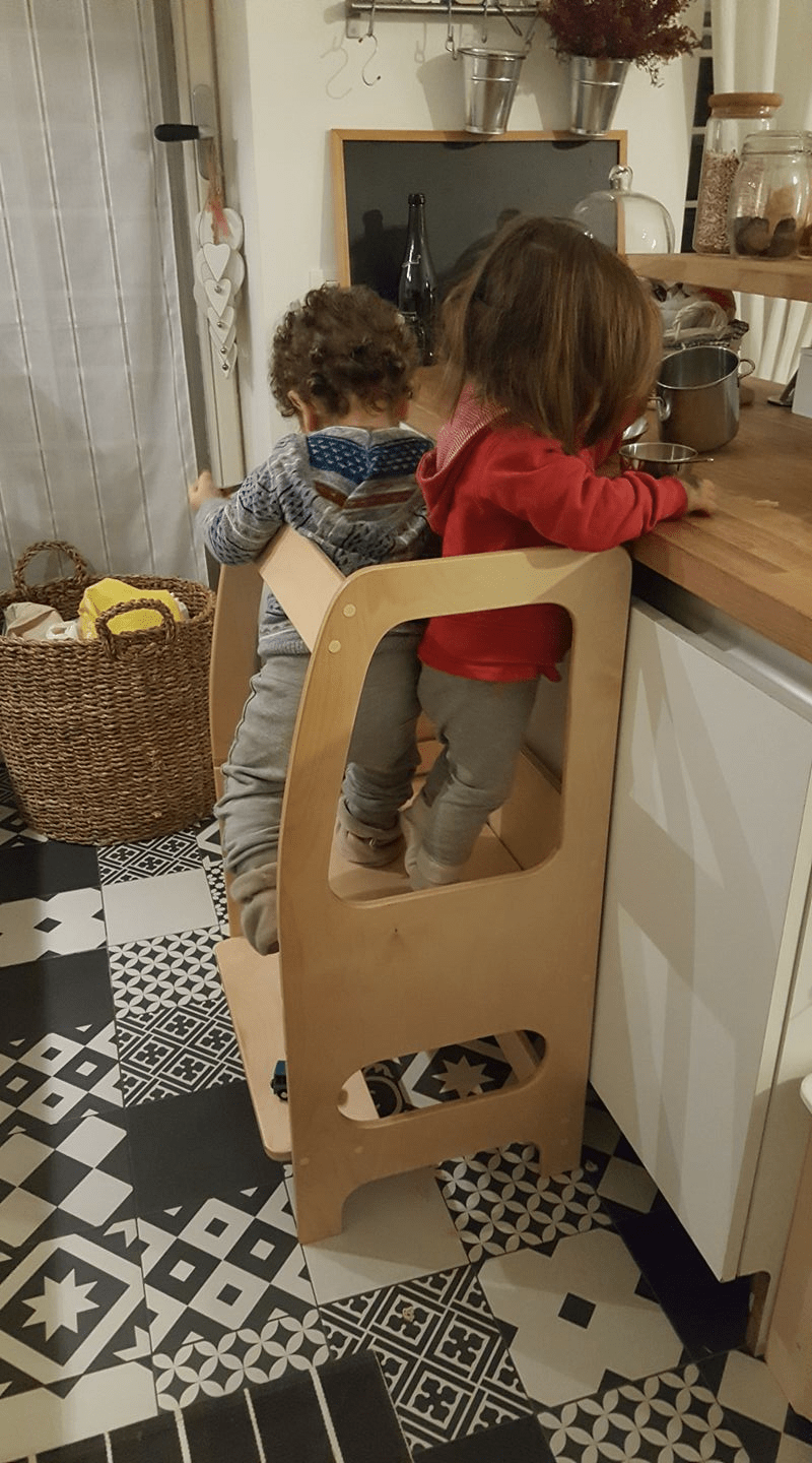 Learning Tower Fissa di Baby Wood