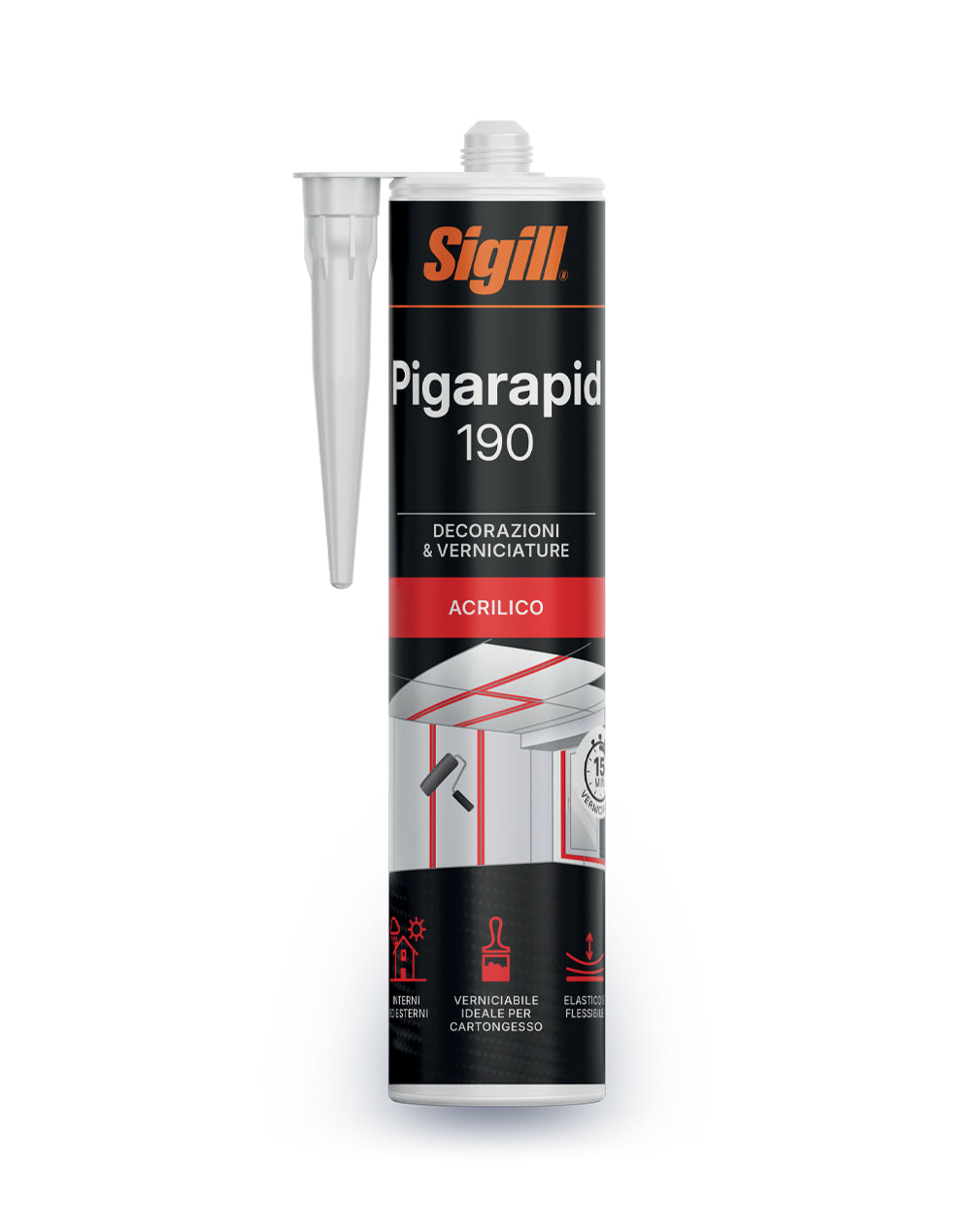 PIGARAPID 190 BIANCO CARTUCCIA DA 300 ml /